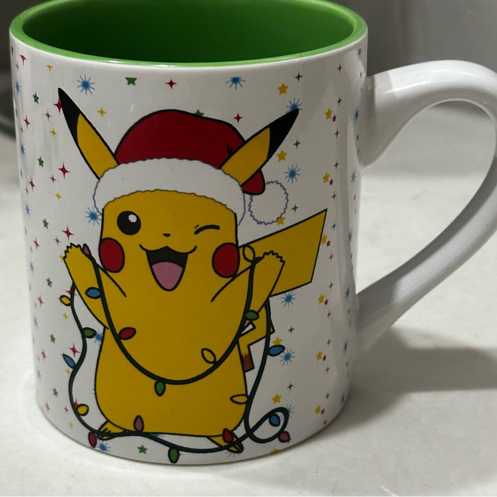 Pokemon Pikachu With Santa Hat Christmas Holiday Ceramic Mug Cup 14 oz